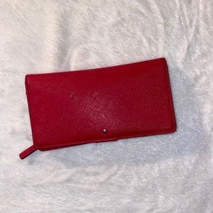 Kate spade Red Cameron/staci slim bifold wallet polkadot interior